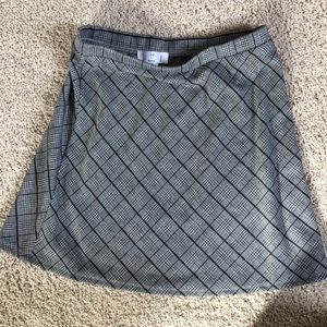 High waisted plaid skirt